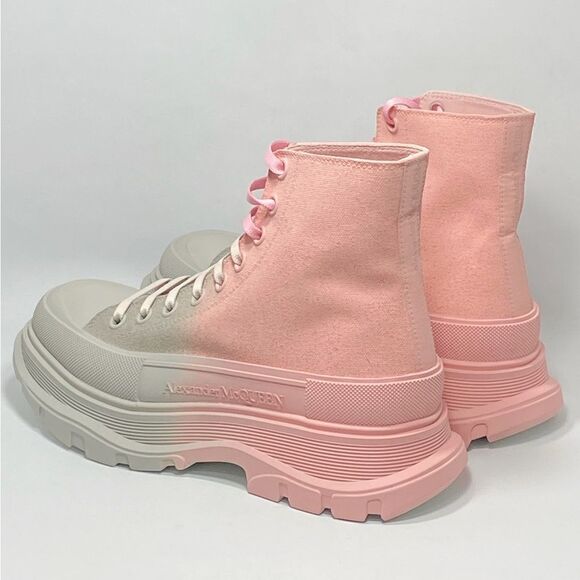 Alexander McQueen ombré lace-up ankle boots size 40 - Picture 9 of 13